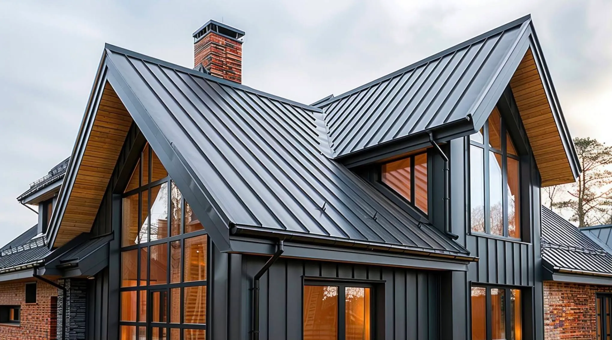 Modern dark metal standing seam roof on La Mesa CA property – tile roof underlayment evaluation and roofing upgrade in East County San Diego